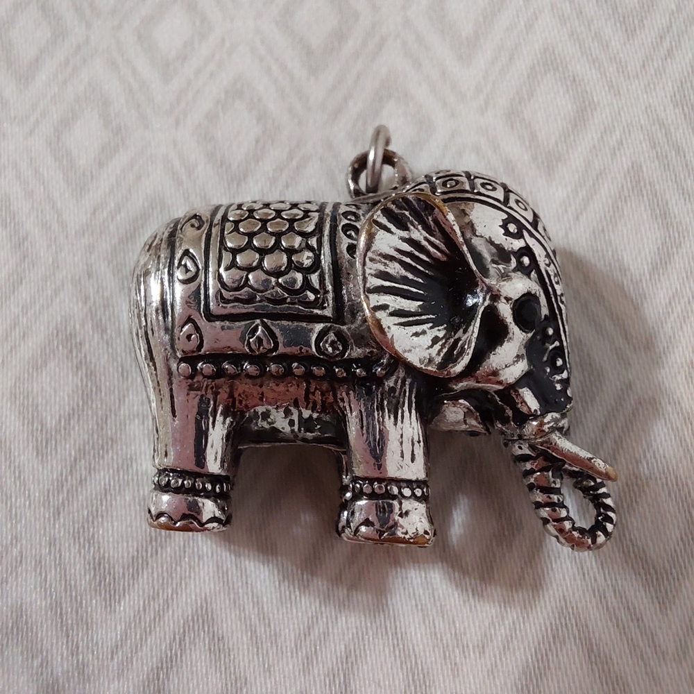 Silver Elephant Asia Pendant